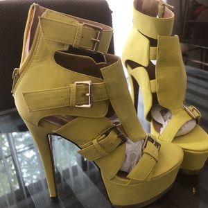 Lime Yellow High Heels